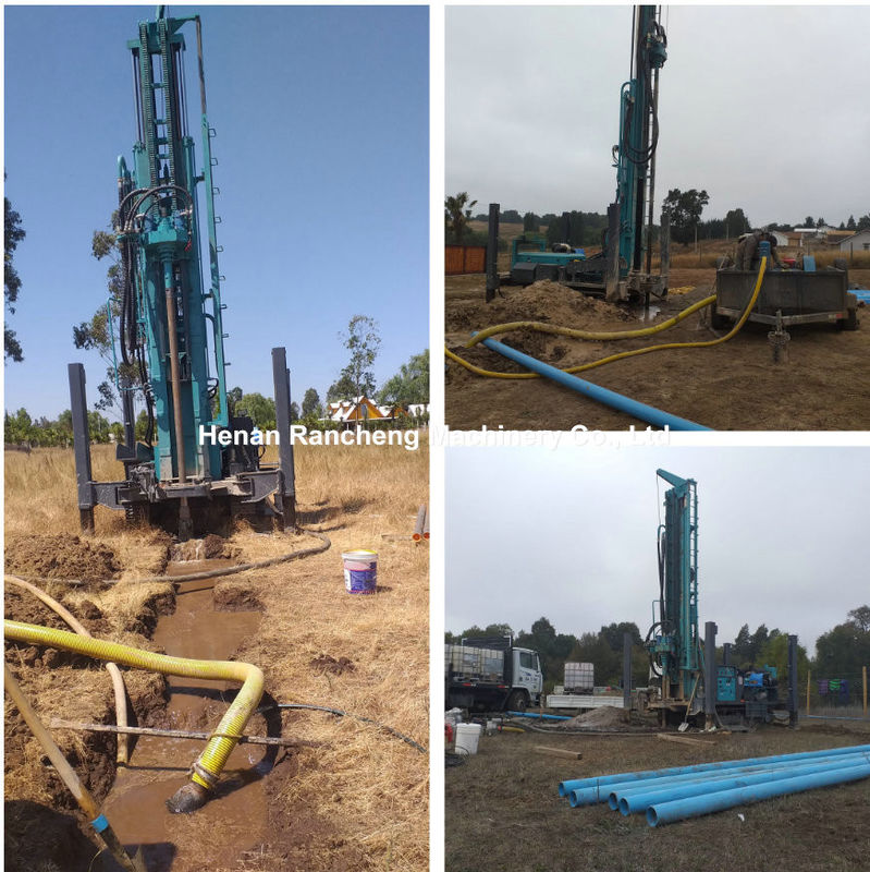 280m puits d'eau de forage rig diesel hydraulique puissance CE / ISO certifié pour le village / irrigation