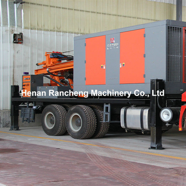 DTH camion de forage de puits d'eau machine avec compresseur d'air pour 200m