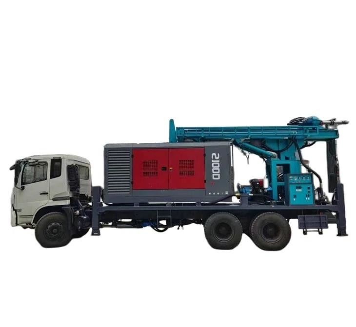 300 m de profondeur camion monté sur une plateforme de forage de puits d'eau 80 km/h 266 chevaux moteur de véhicule de charge
