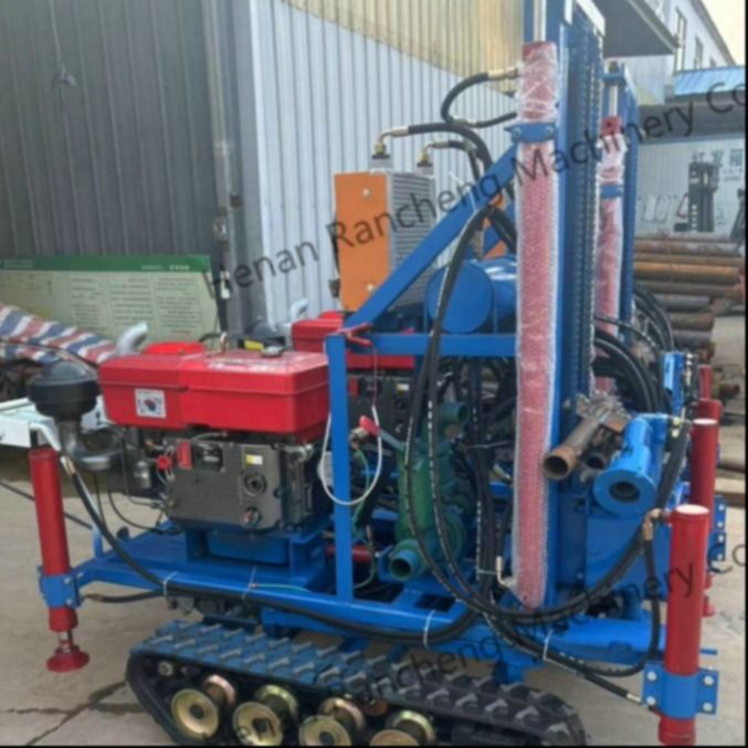 Excavatrice hydraulique montée 160m Forage de puits de forage de puits d'eau Machine de forage de puits avec moteur 35HP