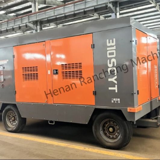 310SCYT 1178 Cfm Compresseur d'air à vis portable à 4 roues pour puits d'eau