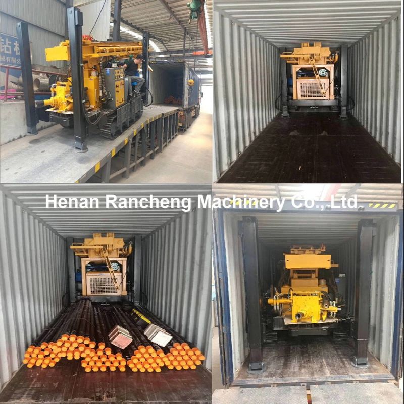 Machine hydraulique de forage de puits d'eau 680m montée sur un gratte-ciel avec moteur Cummins de 154 kW