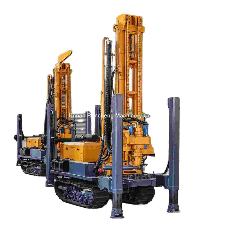 Pneumatique de forage de puits d'eau de 180m multi-fonction Crawler monté avec 55KW Quanchai Diesel