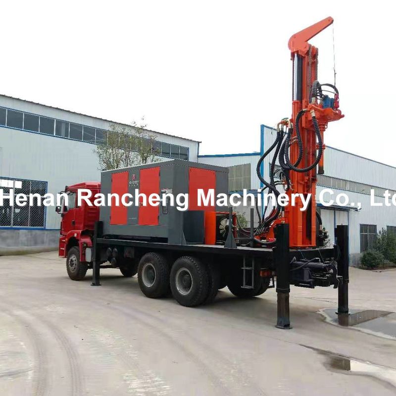 DTH camion de forage de puits d'eau machine avec compresseur d'air pour 200m