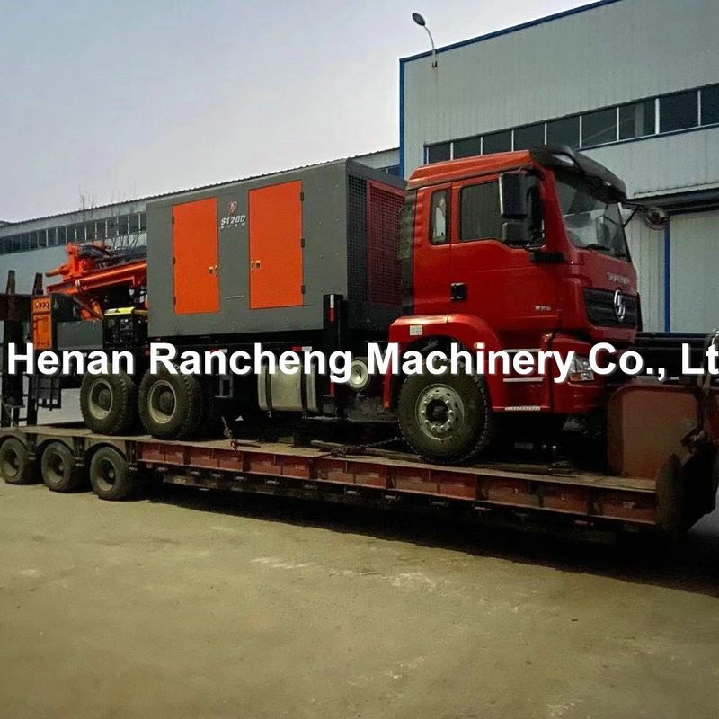 DTH camion de forage de puits d'eau machine avec compresseur d'air pour 200m