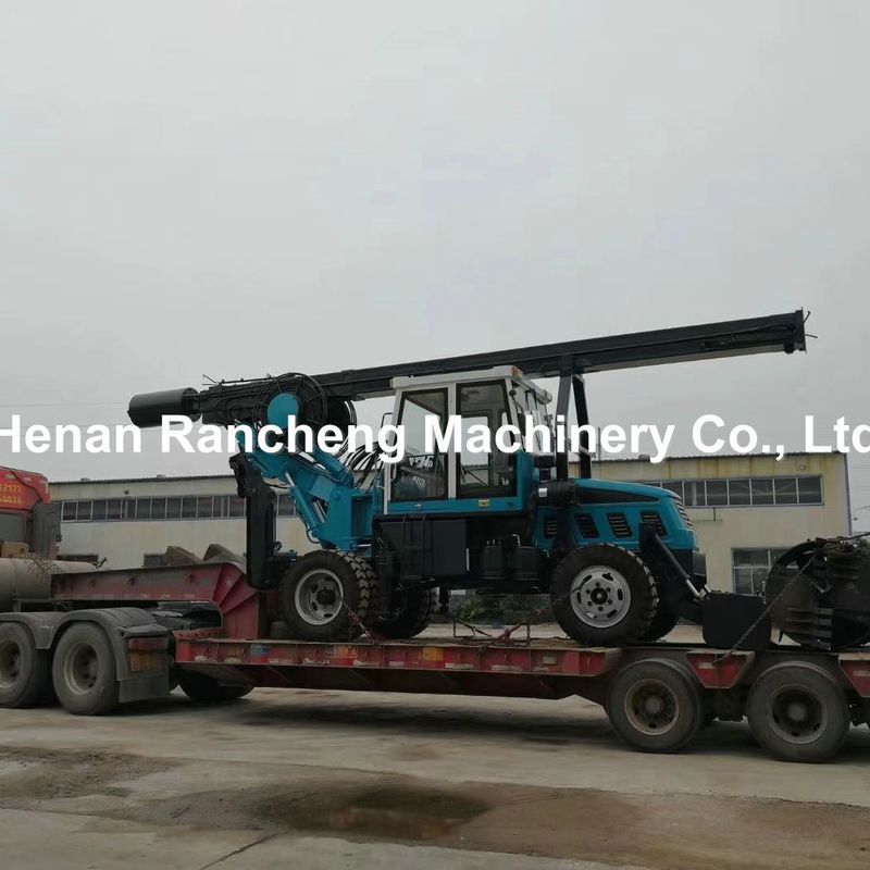 Type de roue Barre carrée Forage rotatif conducteur de pile Machine de pilonnage de pile Post Ground Screw Fence Équipement hydraulique