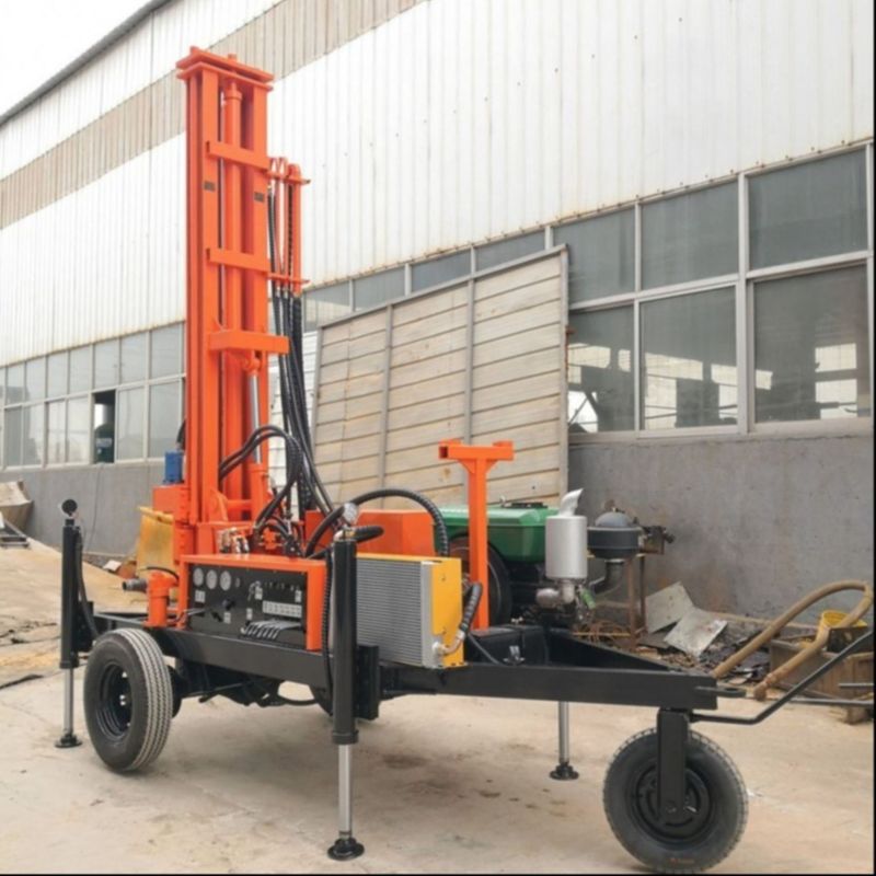 Forage de puits d'eau mobiles de 150 mètres alimenté par un moteur diesel de 32 ch