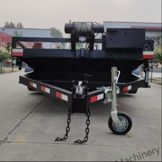 5t 5m*2,2m Plateforme de camionnage semi-remorque Arbre de chargement