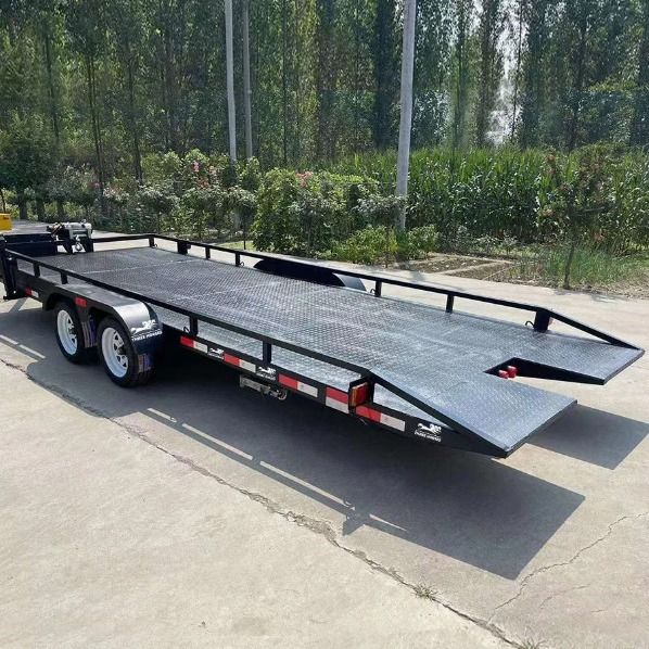 5t 5m*2,2m Plateforme de camionnage semi-remorque Arbre de chargement
