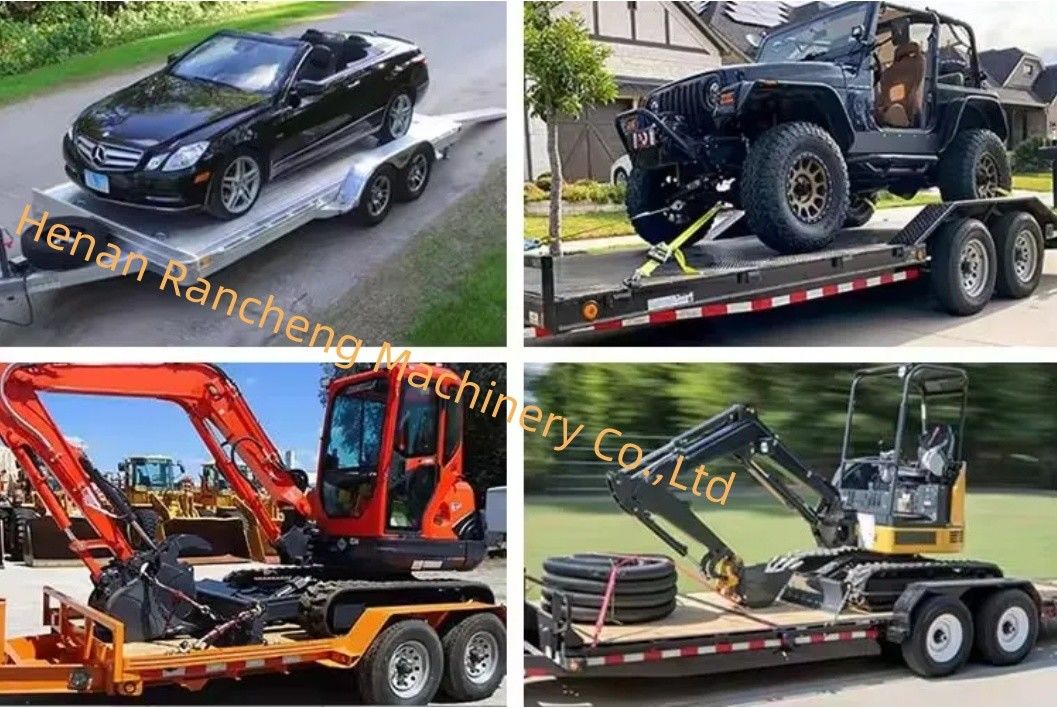 5t 5m*2,2m Plateforme de camionnage semi-remorque Arbre de chargement