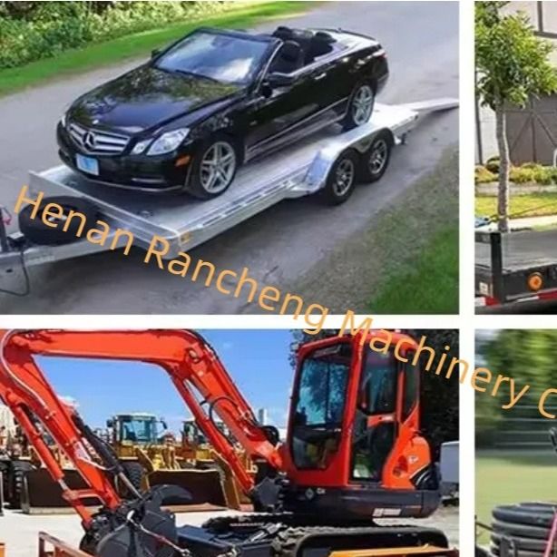 5t 5m*2,2m Plateforme de camions semi-remorque Arbre à double arbre frein électrique