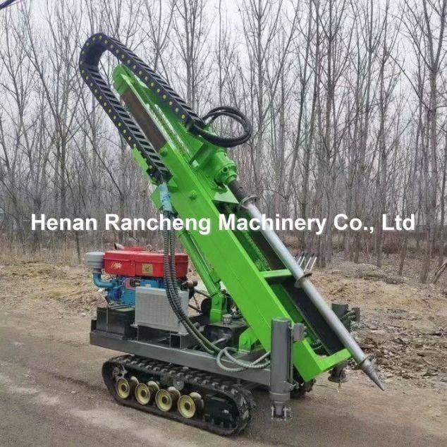 RCKM-30s Petit pilote hydraulique équipé d'un moteur à essence de 28 ch pour une installation efficace et précise de pilotes solaires