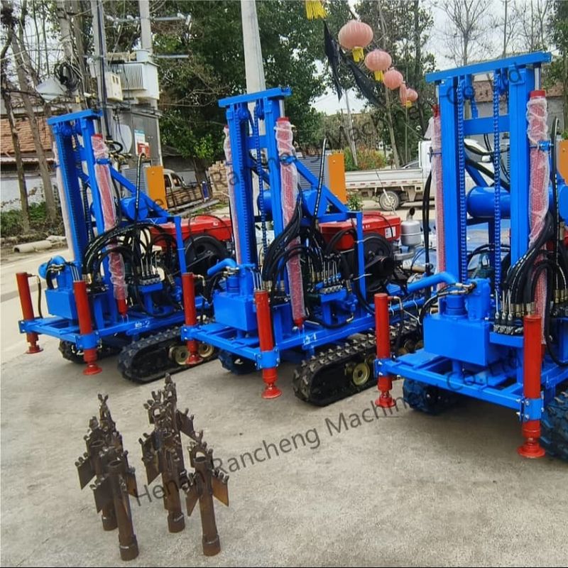 Petit cylindre de forage hydraulique à 160 m de profondeur, machine de creusement d'eau, ramponneur, puits d'eau monté, puits de forage