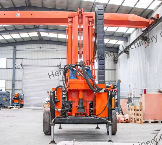 Small Hydraulic Wheel Type Water Drilling Rig 200m Borehole Drilling Machine for sale