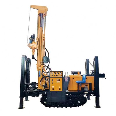 200m Crawler monté machine de forage pneumatique de puits d'eau moteur diesel 58KW