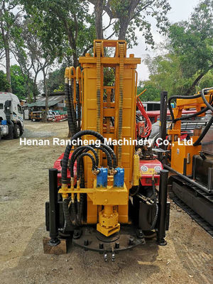 200m de profondeur 40HP moteur diesel hydraulique machine de forage de puits d'eau avec un véhicule à trois roues