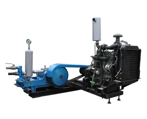 600 L/min Débit pompe à boue de forage de petite taille 110 mm Traction de piston 55kw Entrée de puissance