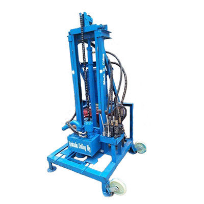 Machine de forage de puits d'eau portable à moteur diesel de 8 chevaux 100 m Profondeur 260 kg