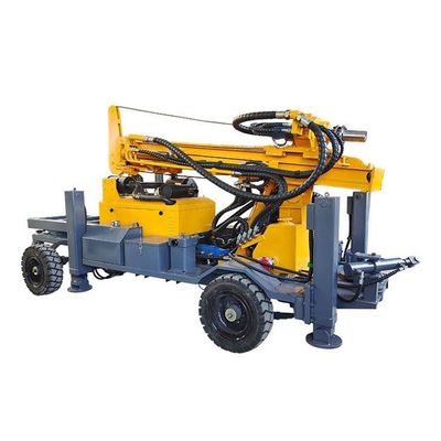 Machine de forage de forage à eau à roue 260m Profondeur 70KW Moteur diesel