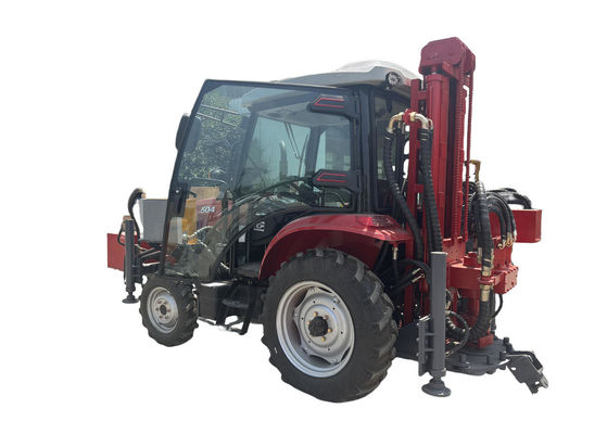 Tracteur de 50 chevaux 4x4 avec cabine profondeur de forage 260m machine hydraulique de forage de puits d'eau / machine de forage