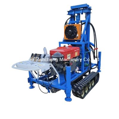 Machine de forage de puits d'eau portable montée sur un gratte-ciel en caoutchouc 150 m Profondeur 50 mm Forage Dia