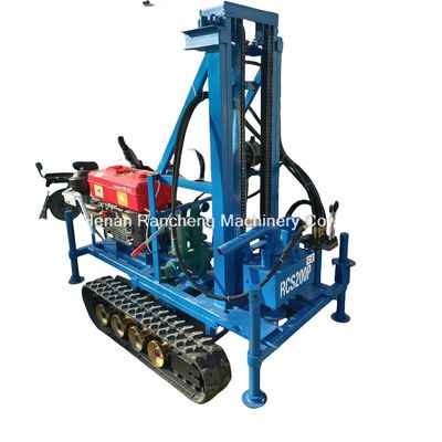 Machine de forage de puits d'eau portable montée en caoutchouc, profondeur 150 m, diamètre 450 mm, fonctionnement facile
