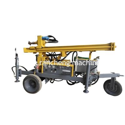 Machine de forage de forage à roue montée sur remorque 150m Profondeur 32HP Moteur