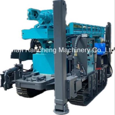 Machine de forage de puits d'eau de 350 m Hard Rock Crawler 91 kW Moteur diesel