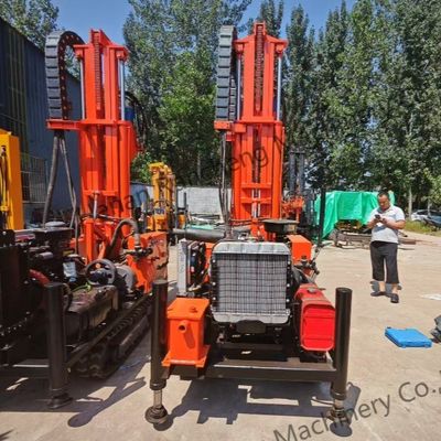 200m Dth Trailer de forage dans la boue monté sur une plateforme de forage de puits d'eau avec 45kw diesel