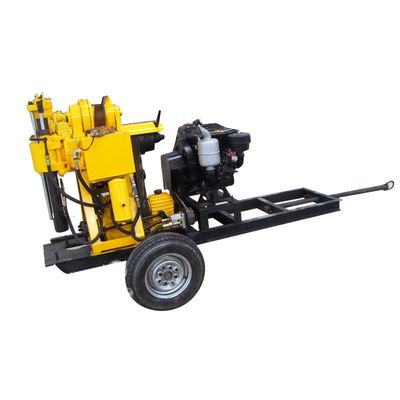 Forage hydraulique à petite profondeur de 200 m Forage de puits Mutil Machine de forage fonctionnelle avec moteur diesel de 20 ch