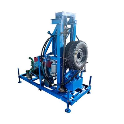 Foreuse de puits portable de 150 m de profondeur, moteur diesel de 22 CV / 16,2 kW, type à percussion et rotatif